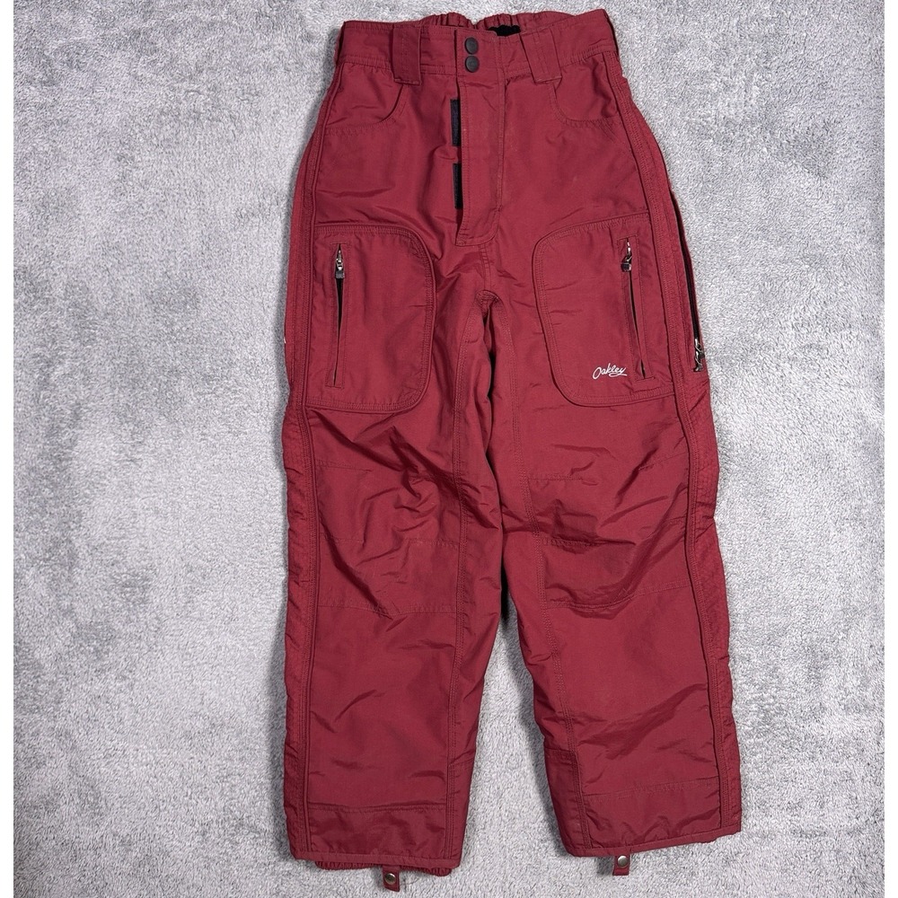 Vintage Oakley Software Pants Womens S Cargo Snow Ski Snowboard Y2K Fleece Lined